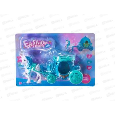 Набор &quotЭкипаж&quot единорог, карета, 2980155 на блистере 17*28,2см