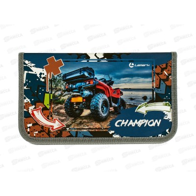 Пенал Lamark Champion 1отд., 115*205*30мм на молнии 0054 *24