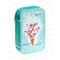 Пенал Lamark Sweet bouquet 3отд.,125*205*55мм. три молнии 0063 *24