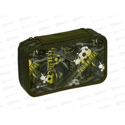 Пенал Lamark Football time 3отд., 125*205*55мм три молнии 0063 *24