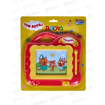 Доска для рисования В2809491-3CATS Три Кота магнитная 18*18см ч/б поле