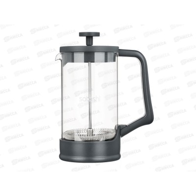 Френч-пресс 600мл "Фавьер серый" SATOSHI стекло 850-250 г Френч-пресс 600мл "Фавьер серый" SATOSHI стекло 850-250 г