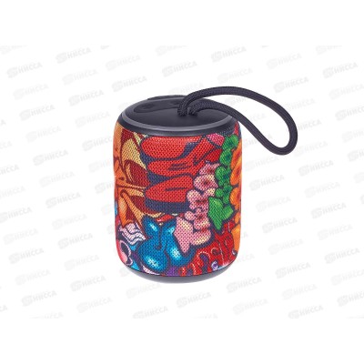 Колонка-Bluetooth Perfeo CASK  6W, MP3 USB-TF, AUX, FM, HANDS FREE, TWS, граффити