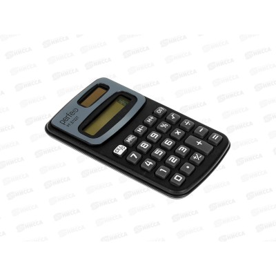 Калькулятор Perfeo PF 1227, карманный, 8-разрядный, черный