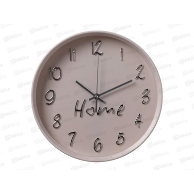 Часы &quot21 Век" 3014-003 круглые d=30 см, &quotHome",светло-розовый Рубин