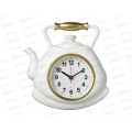 Часы настенные &quot21 Век&quot 3129-002 чайник, корпус белый с золотом &quotКлассика&quot Рубин
