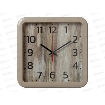 Часы &quot21 Век" 7667-013 "Текстура дерево", бежев.  Рубин