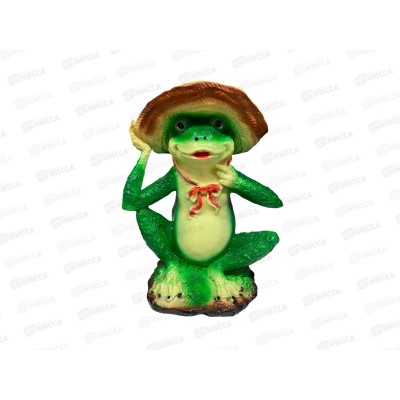 Фигура садовая из гипса &quotЛягушка в шляпе&quot (380*300мм) арт.452