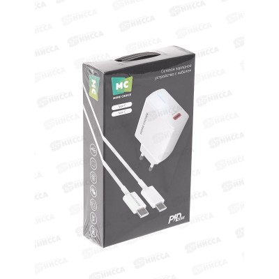 З/у сетевое 1Type-C 3.0A PD 20W быстр. More choice NC60a белый З/у сетевое 1Type-C 3.0A PD 20W быстр. More choice NC60a белый