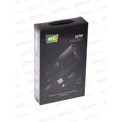 З/у сетевое 1USB 2.0A для Type-C More choice NC07a, черный