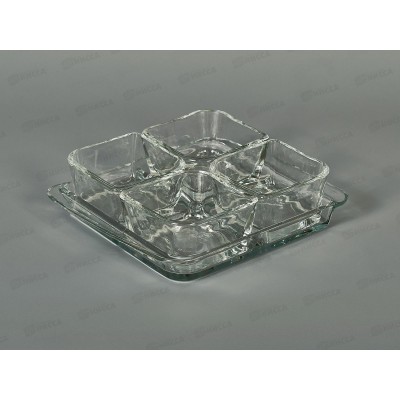 Менажница 4-х секционная Baroque PD1312GCL на подс в подарочной упаков