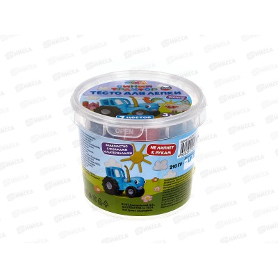 Тесто для лепки &quotMultiArt" Синий трактор 7цв. 30гр., VEDRO7-117395  *24