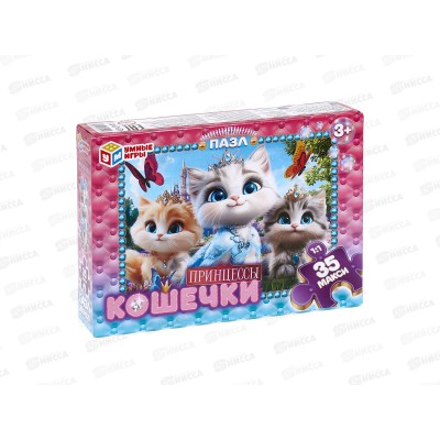 ПАЗ 0035 Кошечки Принцессы. Макси-пазлы, 34005 "Умные игры"  *24