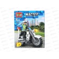 Конструктор "ГОРОД МАСТ" Полицейский на мотоцикле, 48дет. 30079-XJ