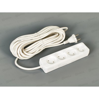 Удлинитель бытово СОЮЗ 2200ВТ 4гн. ПВС , без заземления 10м, 481S-1410