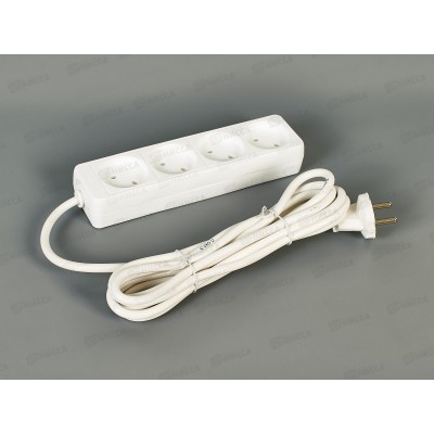 Удлинитель бытово СОЮЗ 2200ВТ 4гн. ПВС , без заземления 3м, 481S-1403