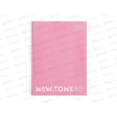 Тетрадь 80л кл. Hatber А4 Premium. Pastel пион  греб.  05018 *2/20