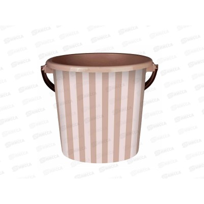 Ведро 10л "Сиеста" полоска фраппе ВР-1946 *10