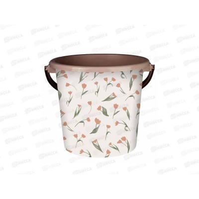 Ведро 10л "Сиеста" тюльпан фраппе ВР-1948 *10 Ведро 10л "Сиеста" тюльпан фраппе ВР-1948 *10