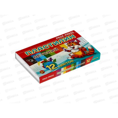 Пластилин 12цв 180г ПП стек. к/к, ПЛ-8596 *32 Пластилин 12цв 180г ПП стек. к/к, ПЛ-8596 *32