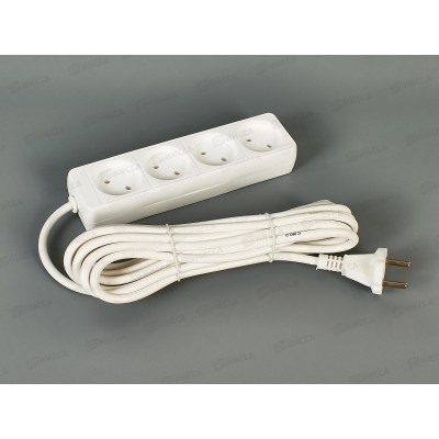 Удлинитель бытово СОЮЗ 2200ВТ 4гн. ПВС , без заземления 5м, 481S-1405