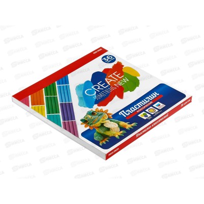 Пластилин 36цв 480г ПП классический, ПЛ-0128  *12