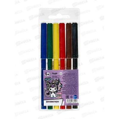 Фломастеры  6цв. CENTRUM Куроми, 76600 *12/144 Фломастеры  6цв. CENTRUM Куроми, 76600 *12/144