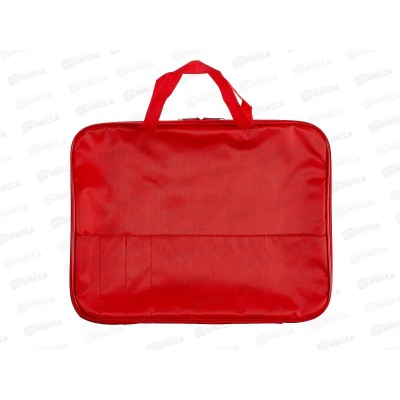 Папка менеджера с карманом ПП красная ткань, 360х270мм, МП-1838 *20