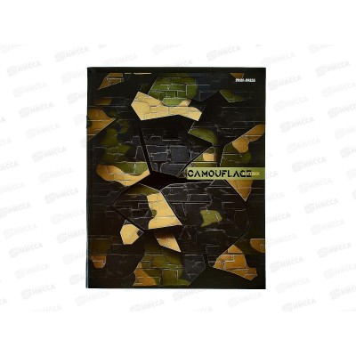 Тетрадь 48л клетка ПП Разный камуфляж, 5 диз., Т48-5339 *10/100