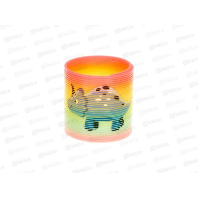 Пружинка-Радуга 5,5см принт Динозавры 50083 в пакете