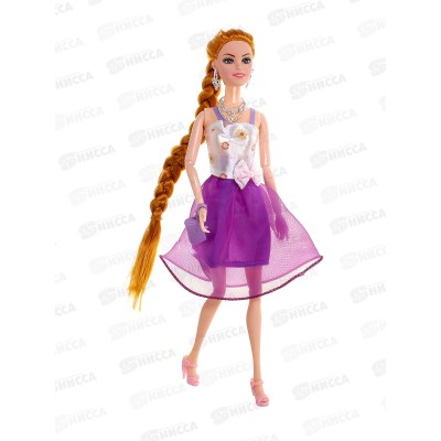 Кукла-модель 29см с длинными волосам, 4в, 1000011