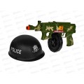 Набор оружия &quotПолиция&quot 1002199 (автомат-трещотка, каска)