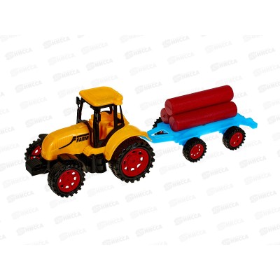 Трактор с прицепом и бревнами инерц. в ассорт., 1000624 Трактор с прицепом и бревнами инерц. в ассорт., 1000624