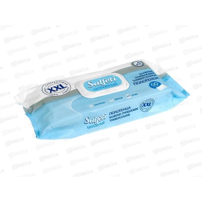 Salfeti влажные полотенца Universal 60шт очищающие XXL голуб *10 80978 Salfeti влажные полотенца Universal 60шт очищающие XXL голуб *10 80978