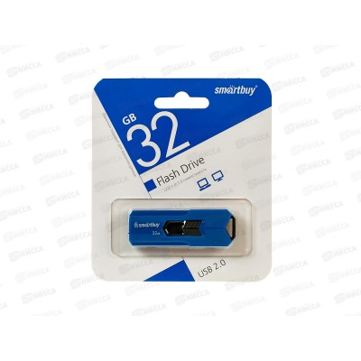 Флеш-карта USB 2.0 SmartBuy 32Gb STREAM Blue Флеш-карта USB 2.0 SmartBuy 32Gb STREAM Blue