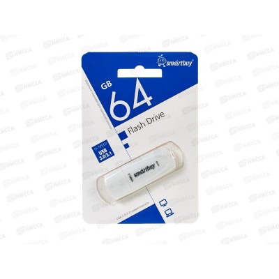 Флеш-карта USB 3.0/3.1 SmartBuy 64Gb Scout White Флеш-карта USB 3.0/3.1 SmartBuy 64Gb Scout White