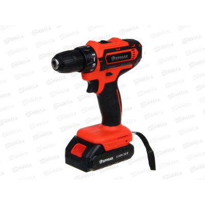 ДРЕЛЬ шуроповерт на АКБ 20В 2,0А з/у 0-550об/мин Ермак 691-045 г ДРЕЛЬ шуроповерт на АКБ 20В 2,0А з/у 0-550об/мин Ермак 691-045 г