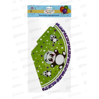 Колпак бум. Акад 10шт с дизайном MNZP-UA11-HT-H10 *20