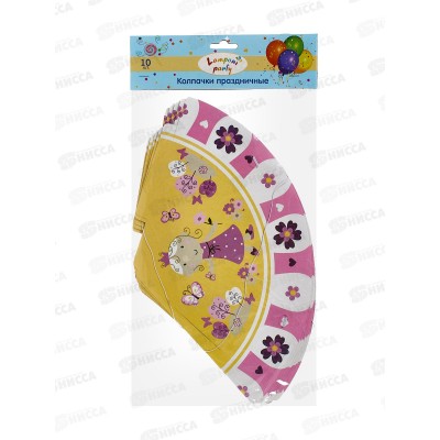 Колпак бум. Акад 10шт с дизайном MNZP-UA1-HT-H10 *20