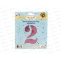 Шар фольгированный "Цифра 2" розовый  Акад MNZP-PN2-BLN16-H1 *10