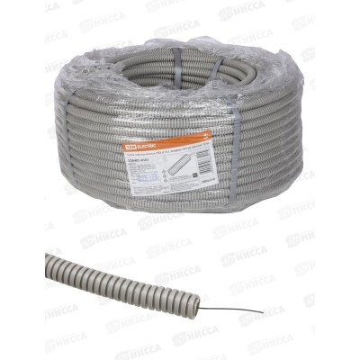 Труба гофрированная ПВХ d16 с зондом (100м) тяжелая TDM, 0101 *100