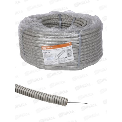 Труба гофрированная ПВХ d32 с зондом (50м) тяжелая TDM, 0104 *100