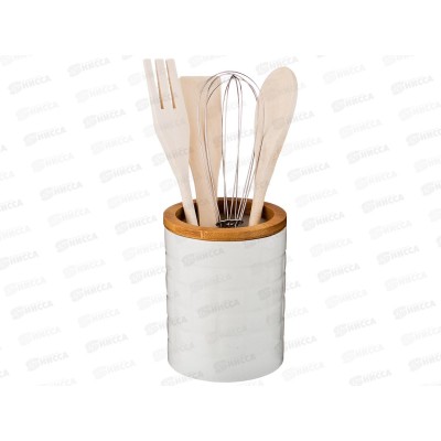 Набор кухонных приборов Lefard Native 4пр подставка 10*13см 587-111 Набор кухонных приборов Lefard Native 4пр подставка 10*13см 587-111