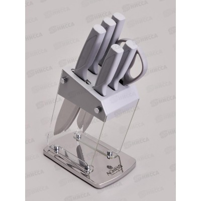 Набор ножей 7 предметов Agness на пластик подставке 911-783