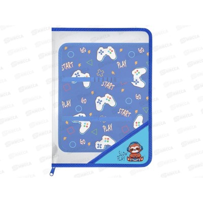 Папка д/труда Lamark Slow Play. пласт. молния с 3-х сторон  0040-40-02