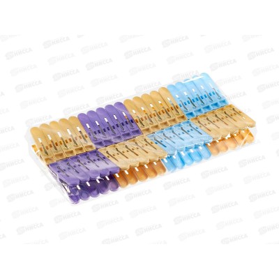 Набор прищепок бельевых в упаковке 40шт ИНТ *72 Набор прищепок бельевых в упаковке 40шт ИНТ *72