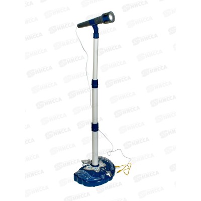 Микрофон на стойке со светом и звуком, 2983065 в коробке 19*6,5*35,5