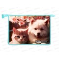 Папка пл. ПЧЕЛКА А4 Котенок и щенок,  молн., ПМ-А4-29 *50