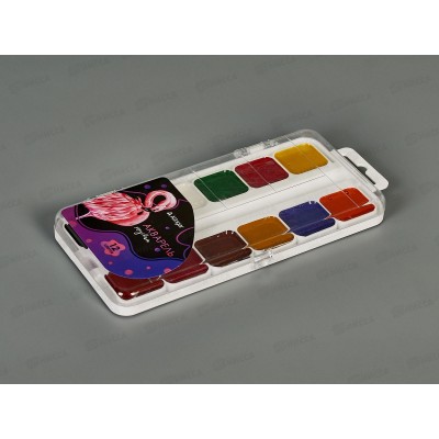 Акварель Alingar медовая 12цв. Фламинго к/у, б/к, AL11033 *15