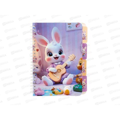 Блокнот 60л MAZARI Зайка,14*21см греб. M-3289 *12